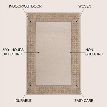 Athena Classic Geometric Border Indoor/Outdoor Area Rug